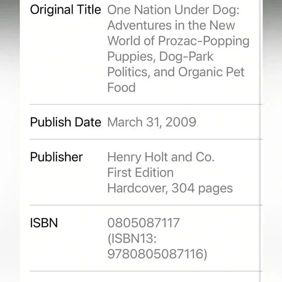 EUC Novel hardback One Nation Under Dog - Picture 4 of 9